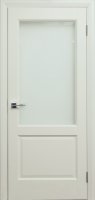 Дверь Арсенал Ольха-117/2 белая эмаль стекло 