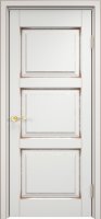 Дверь Арсенал Ольха-117/3 белый грунт патина орех глухая 