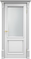 Дверь Арсенал Сосна-112 белая эмаль стекло 