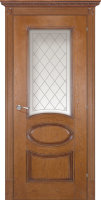 Дверь Валенсия медовый дуб стекло