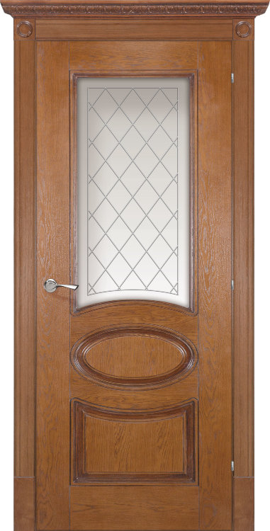Дверь Валенсия медовый дуб стекло