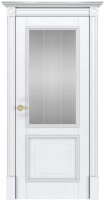 Дверь Триест интерио RAL9003 серебро стекло