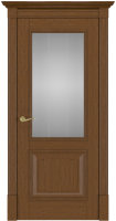 Дверь Триест интерио медовый дуб стекло