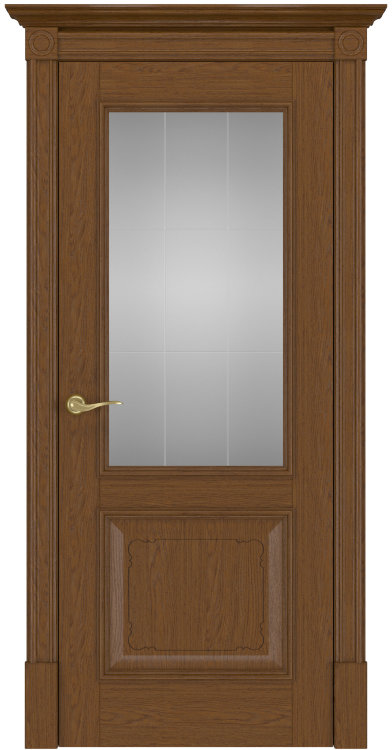 Дверь Триест интерио медовый дуб стекло