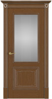 Дверь Версаль интерио медовый дуб серебро стекло