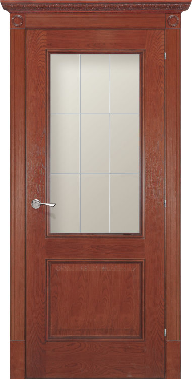 Дверь Версаль коньячный дуб стекло 