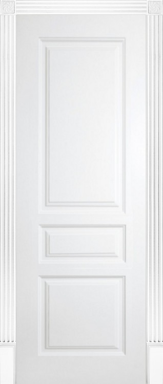 Межкомнатная дверь белая эмаль Турин глухая