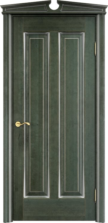 Дверь Арсенал Ольха-102 малахит патина серебро 