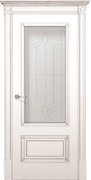 Дверь Йорк RAL 9003 ант. серебро стекло 